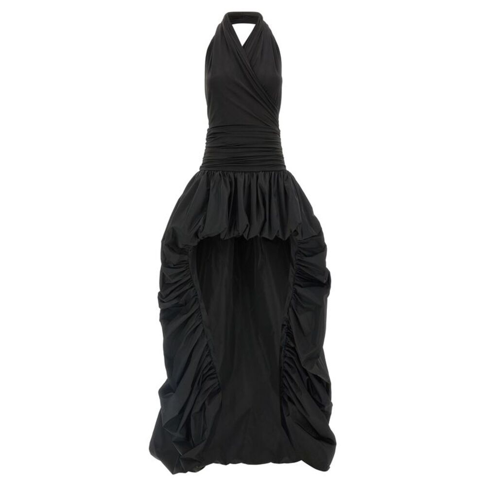 The Andamane Black Polyester Long Women's Dress